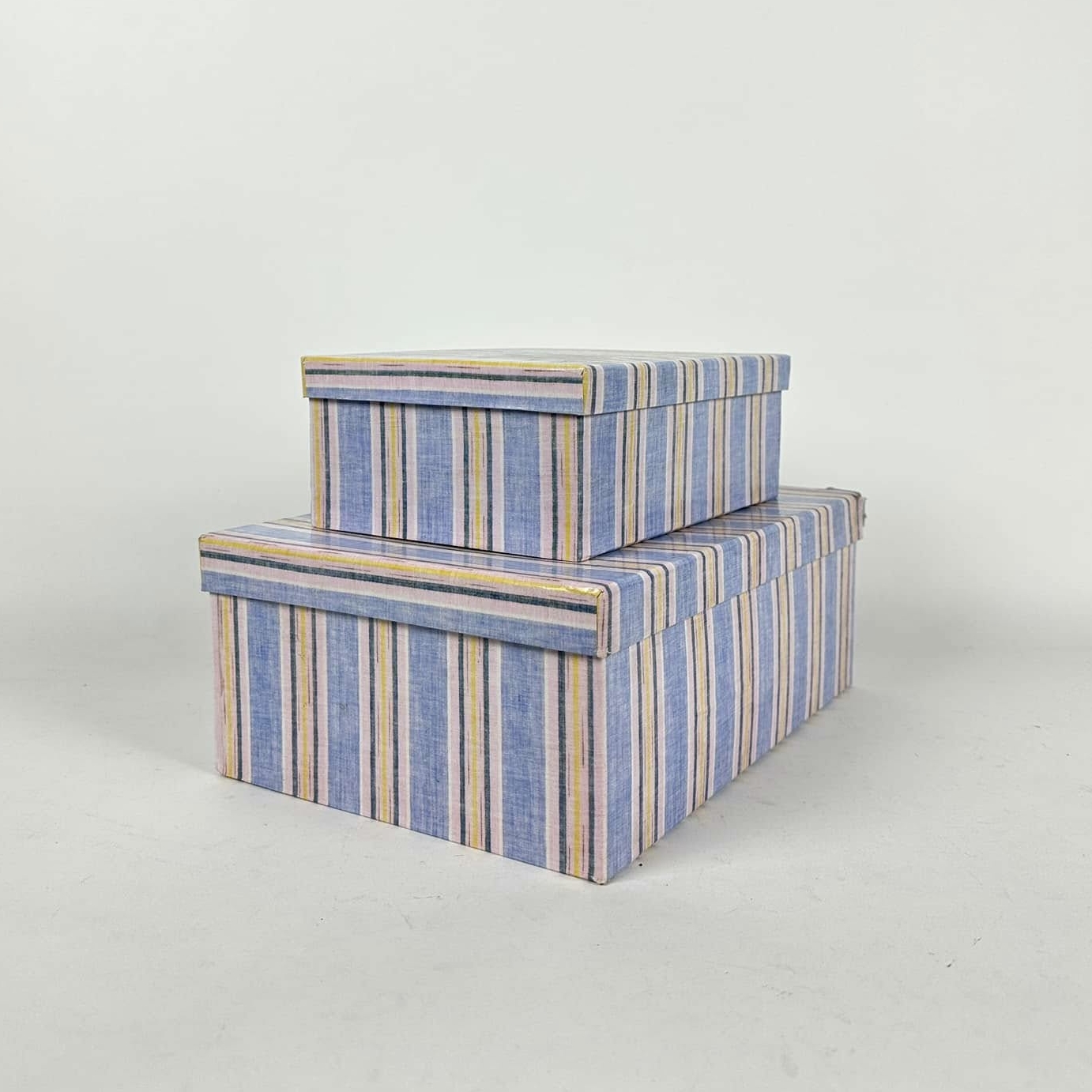 Коробка декоративна для дрібничок смужка кольорова картон BX-148