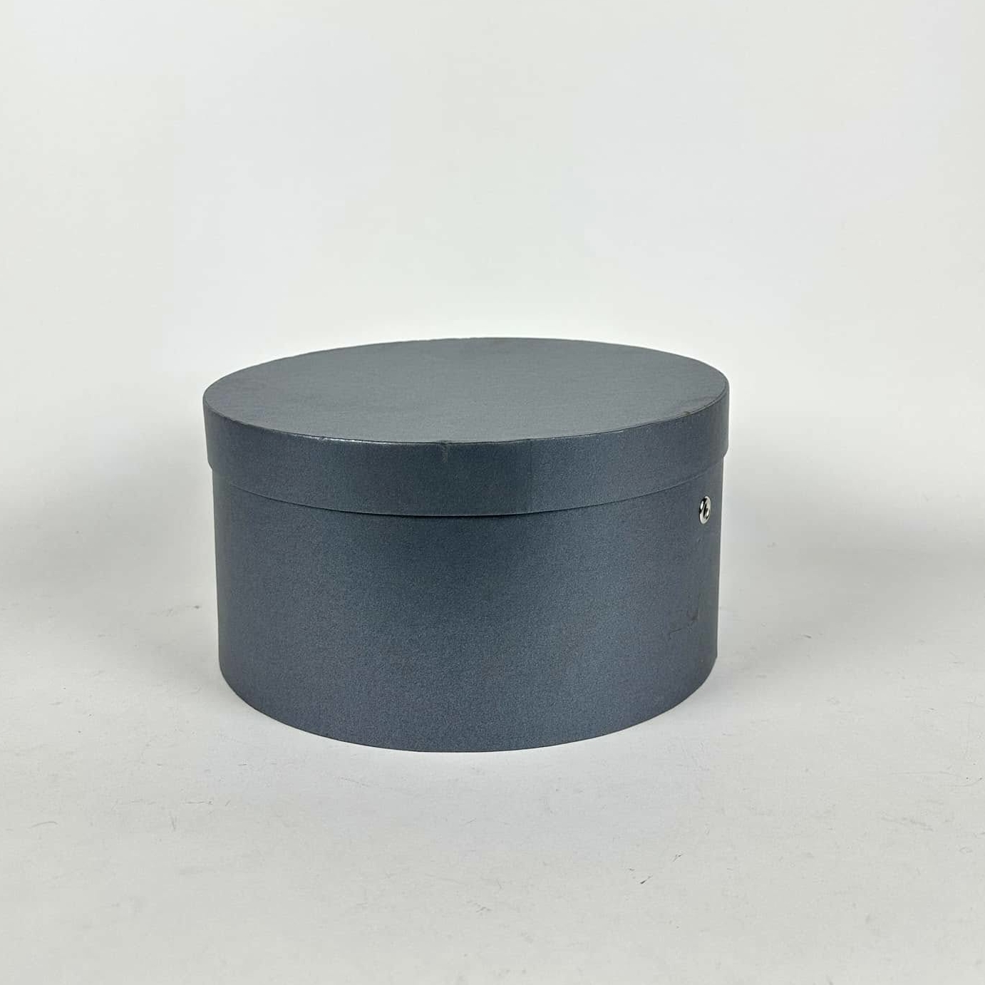 Коробка декоративна кругла сіра BX-151