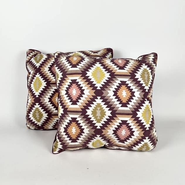 Подушка декоративна ромби-зігзаги пастель PW-448