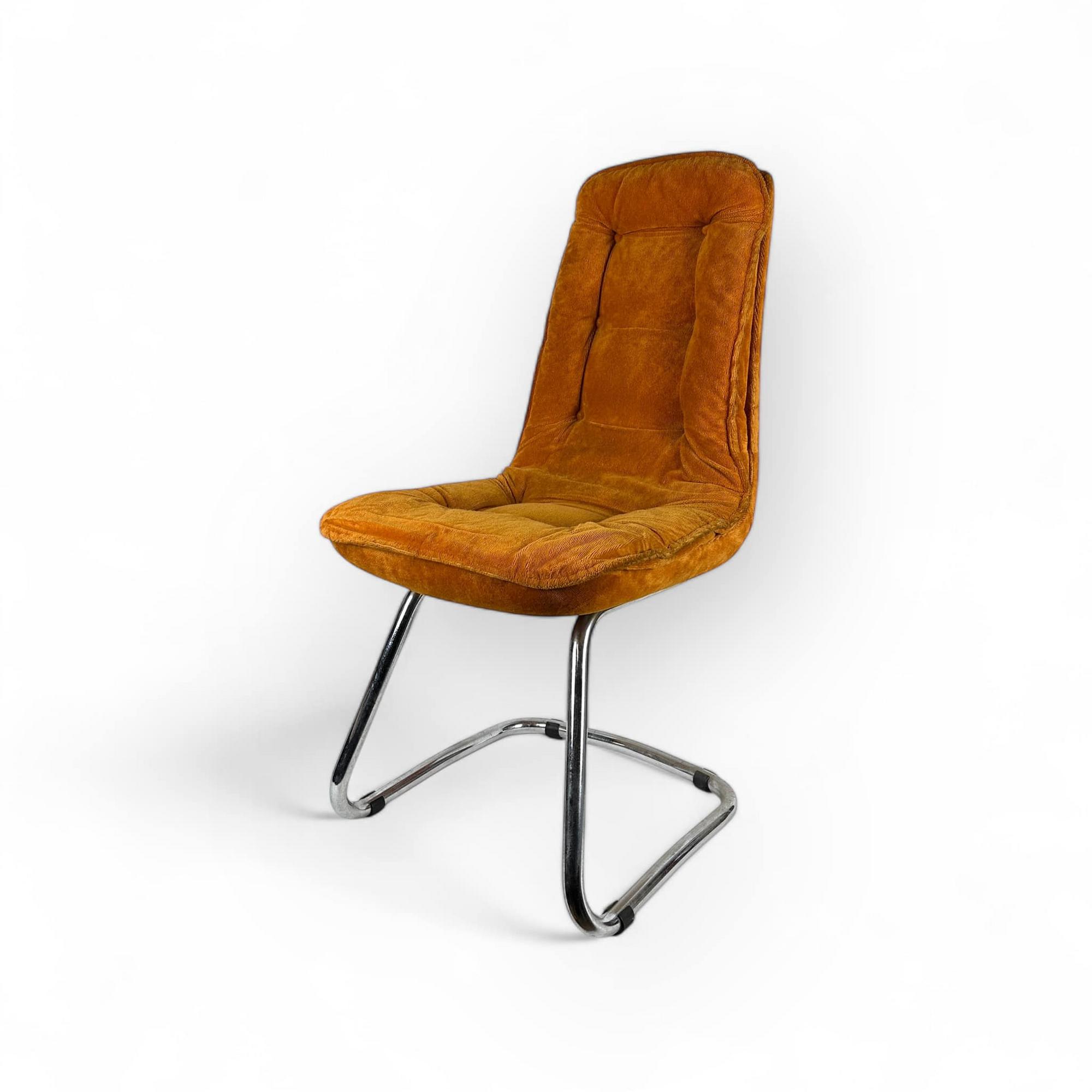 Стілець консольний рудий метал/текстиль ST-166