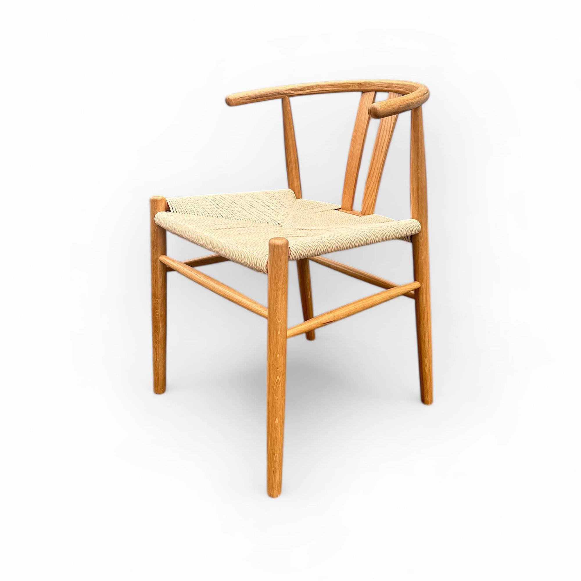 Стілець обідній з плетеним сидіннм дерево/джут ST-167