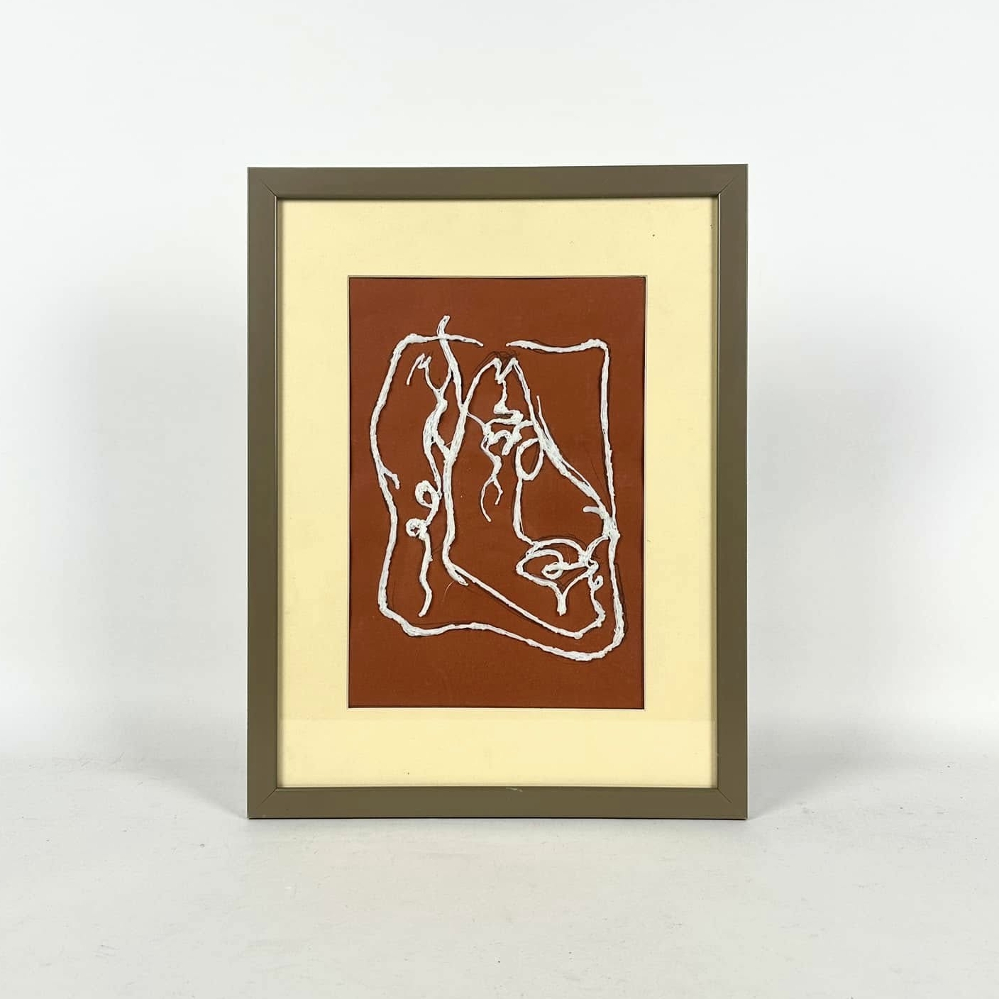 Графіка абстрактна кольорова серія Обличчя в рамці з паспарту AR-1200