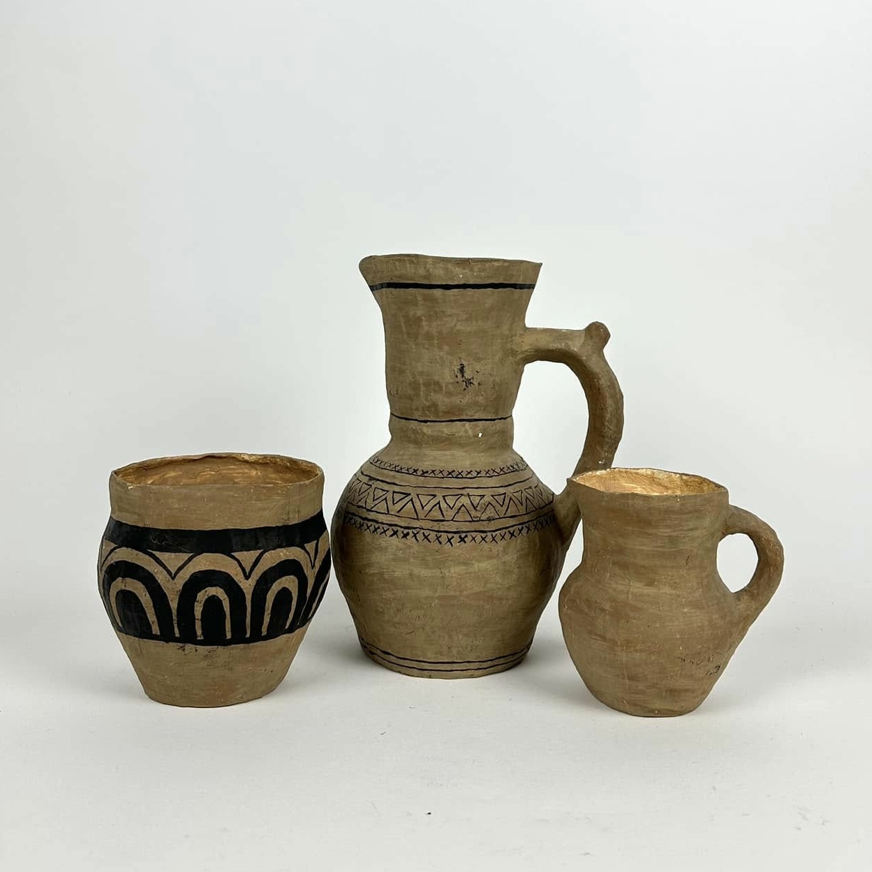 Глечик/горщик етно пап'є-маше EN-164