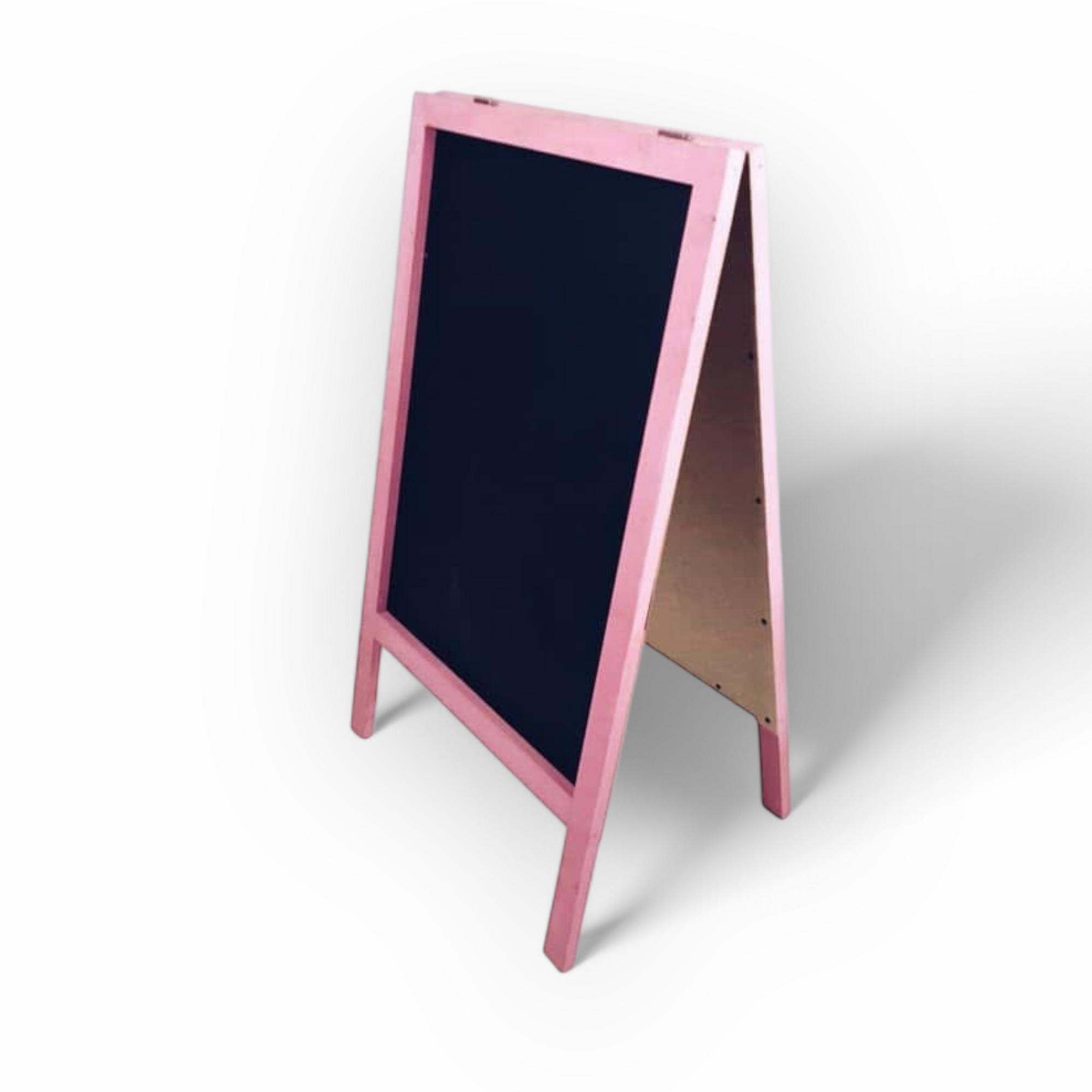 Штендер з дошкою для крейди рожевий