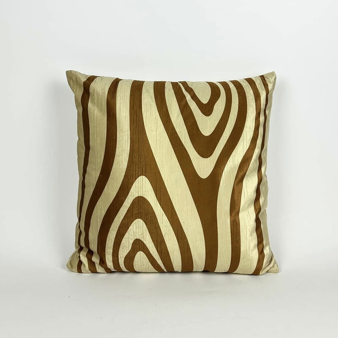 Подушка декоративна Геометрія охра/коричневий PW-471