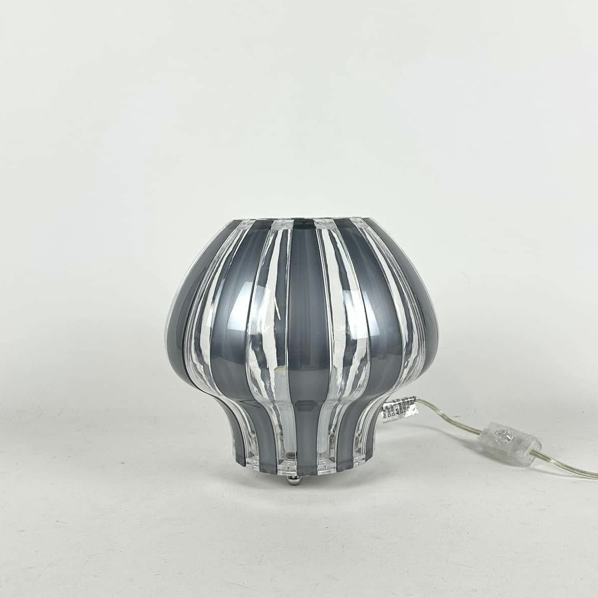 Лампа настільна фігурна сіро-прозорий пластик LT-327