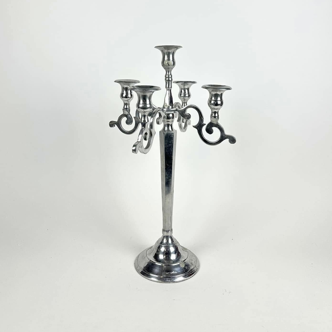 Канделябр на 5 свічок сільвер CA-187