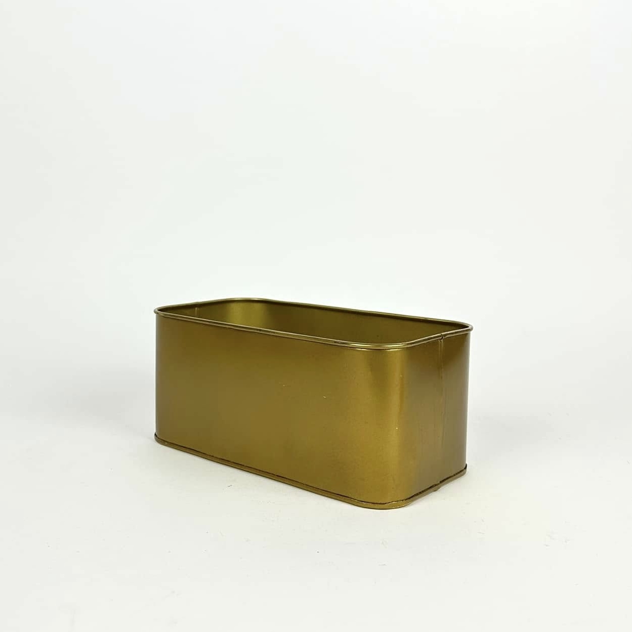 Кашпо прямокутне золото метал
