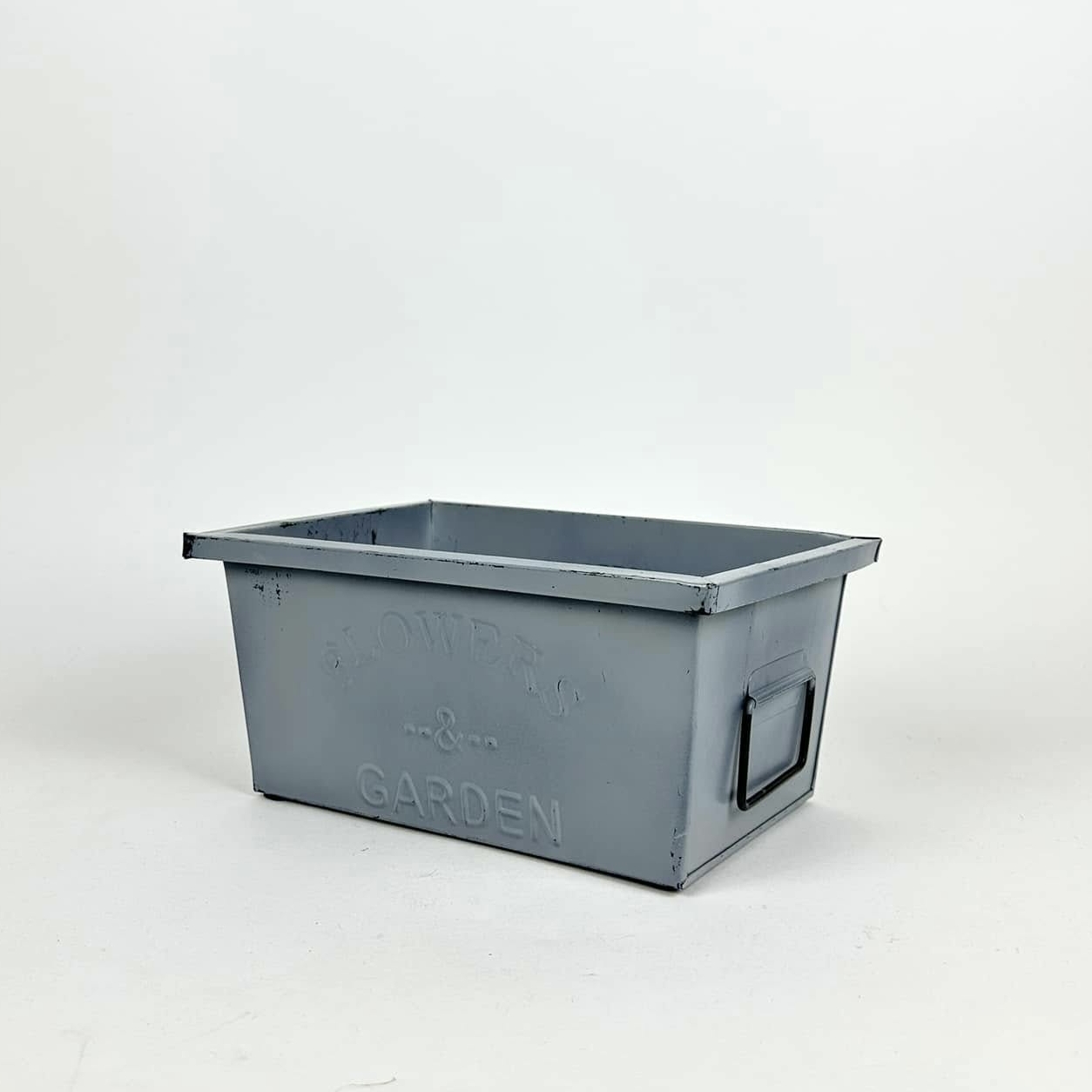 Кашпо сіре Flower & Garden метал