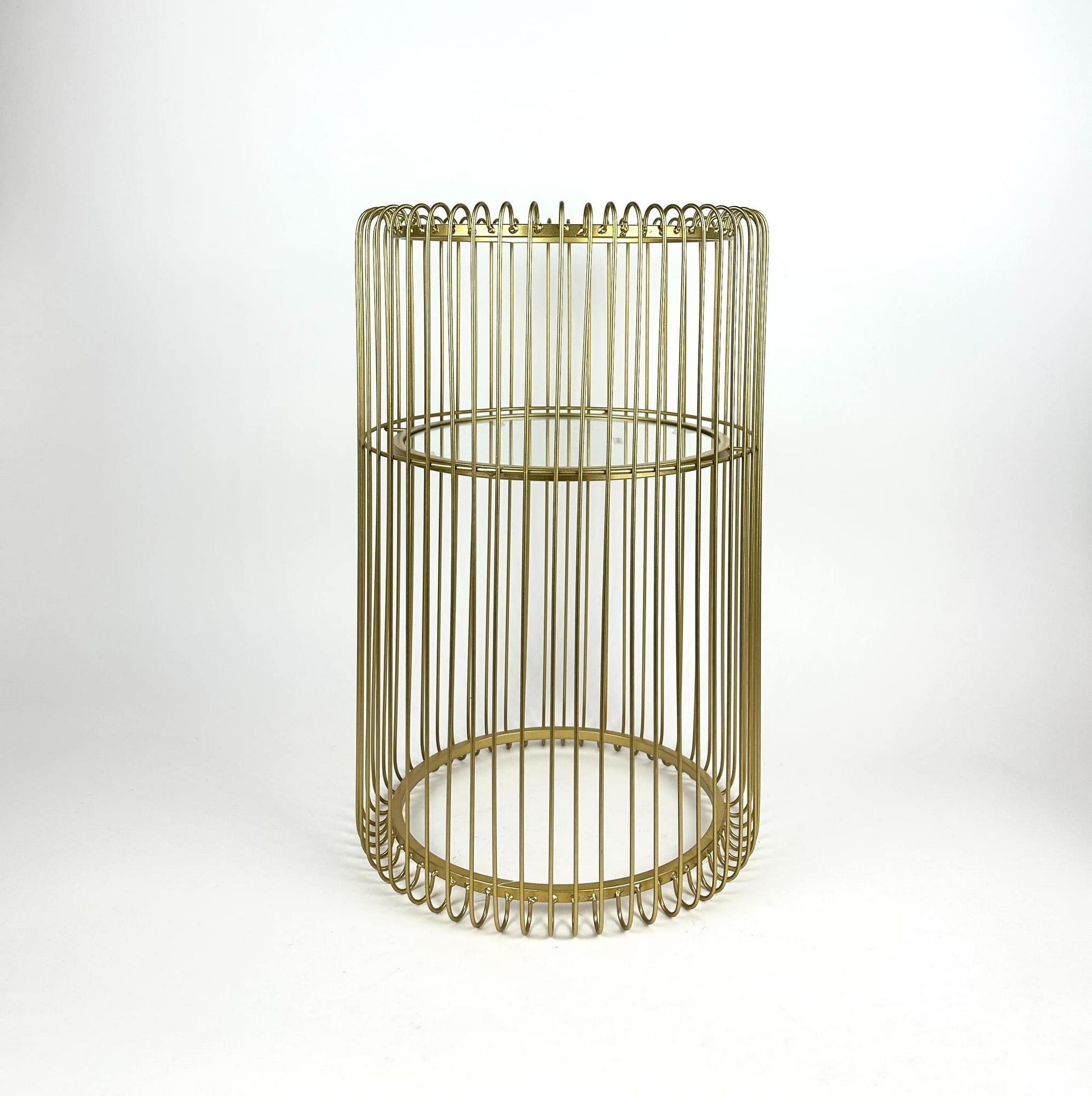 Підставка-кашпо золото метал/скло TB-883