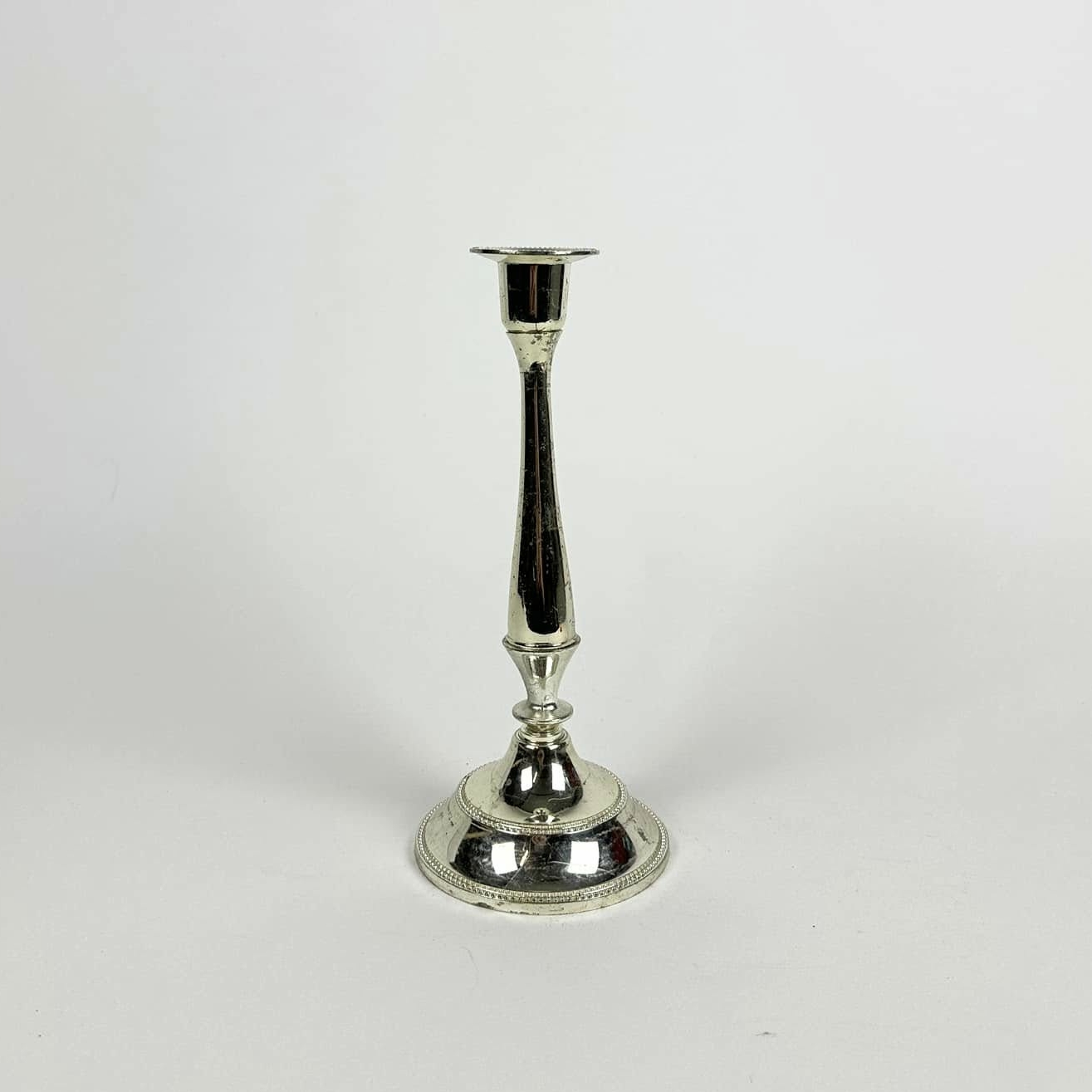 Свічник на 1 свічку метал сільвер CA-190