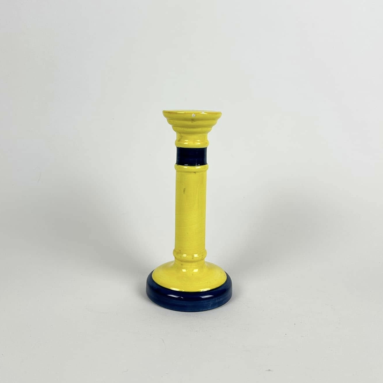 Підсвічник на 1 свічку жовтий кераміка CA-194