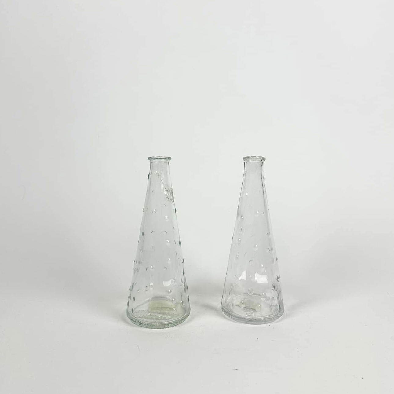 Ваза прозоре скло з рельєфними крапками VA-545