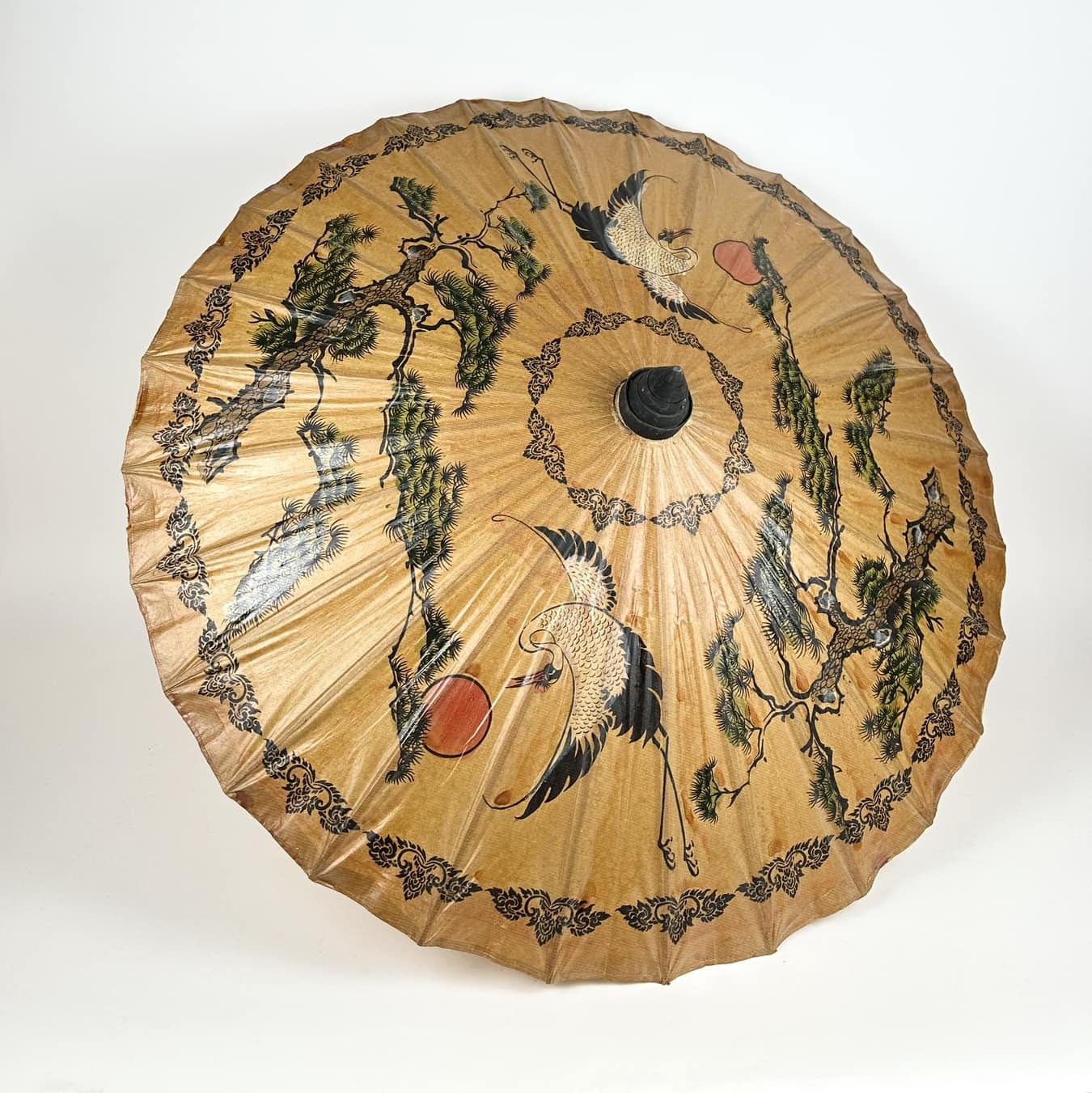 Парасоль китай вінтаж бамбук/папір великий 2