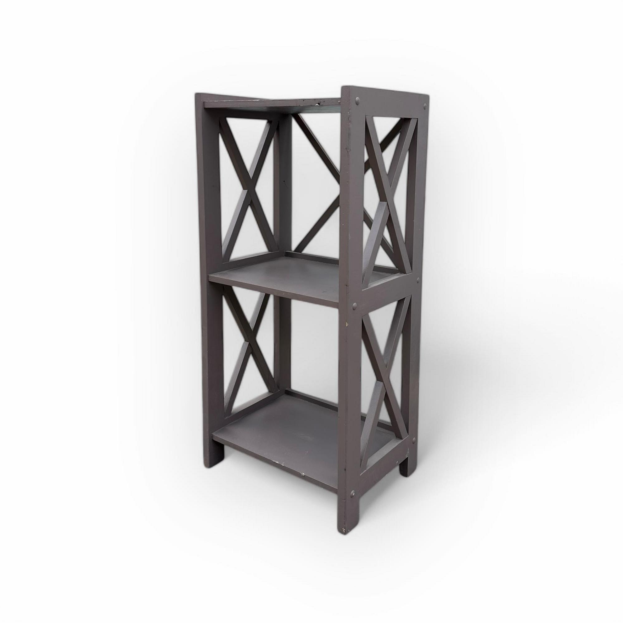 Стелаж малий сірий дерево SR-098