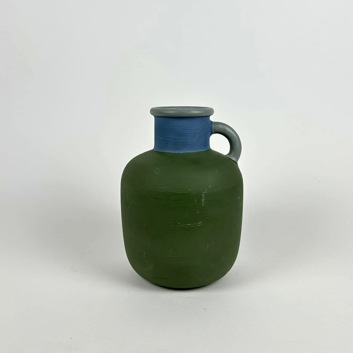 Ваза-глечик зелено-синя кераміка VA-564