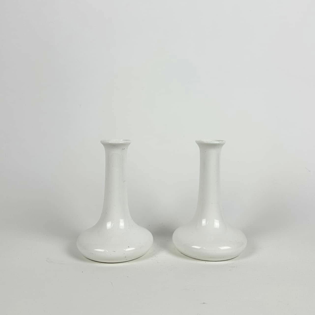 Ваза на 1 квітку мала біла кераміка VA-566