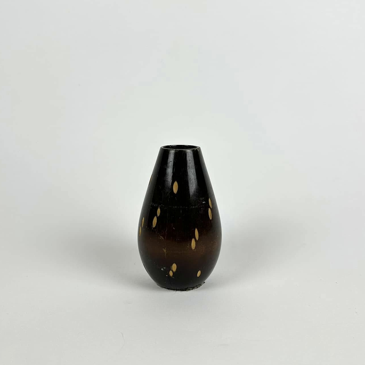 Ваза чорно-коричнева мала кераміка VA-568