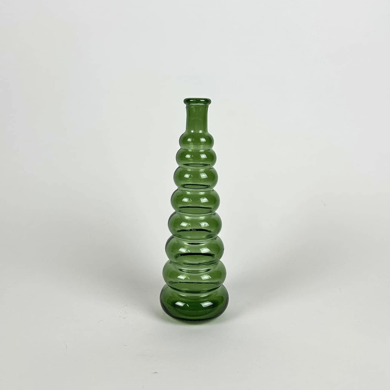Ваза-пляшка фігурна т-зелене скло VA-573
