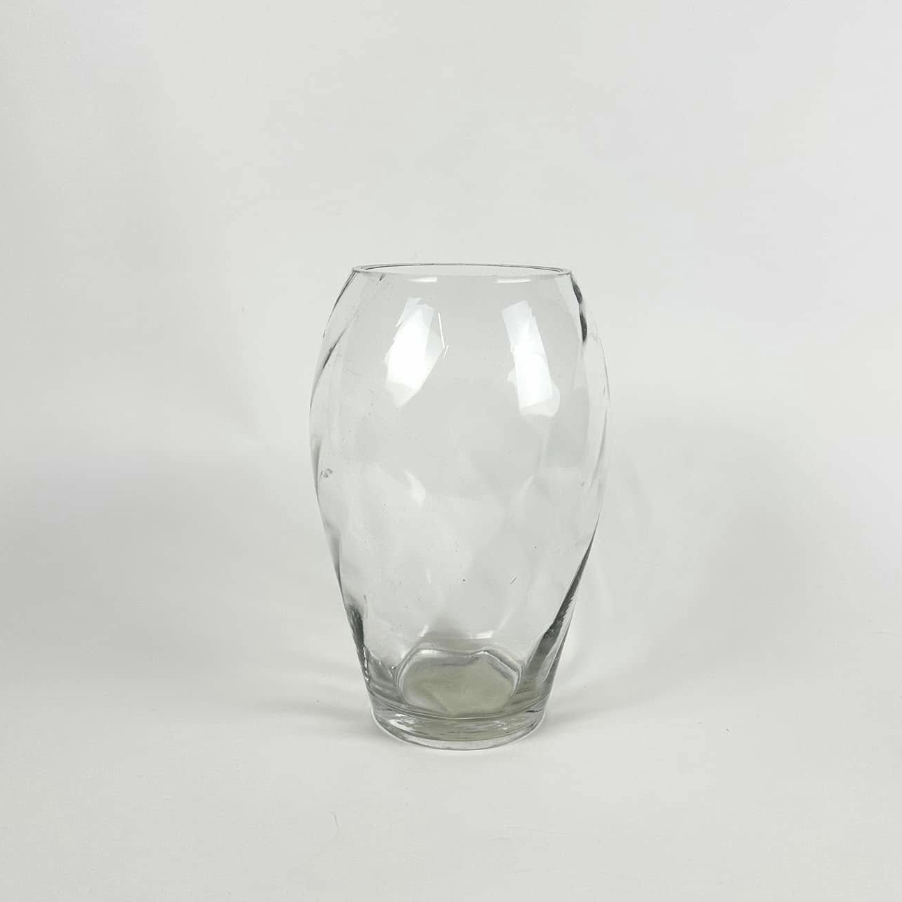 Ваза округла прозоре рельєфне скло VA-579