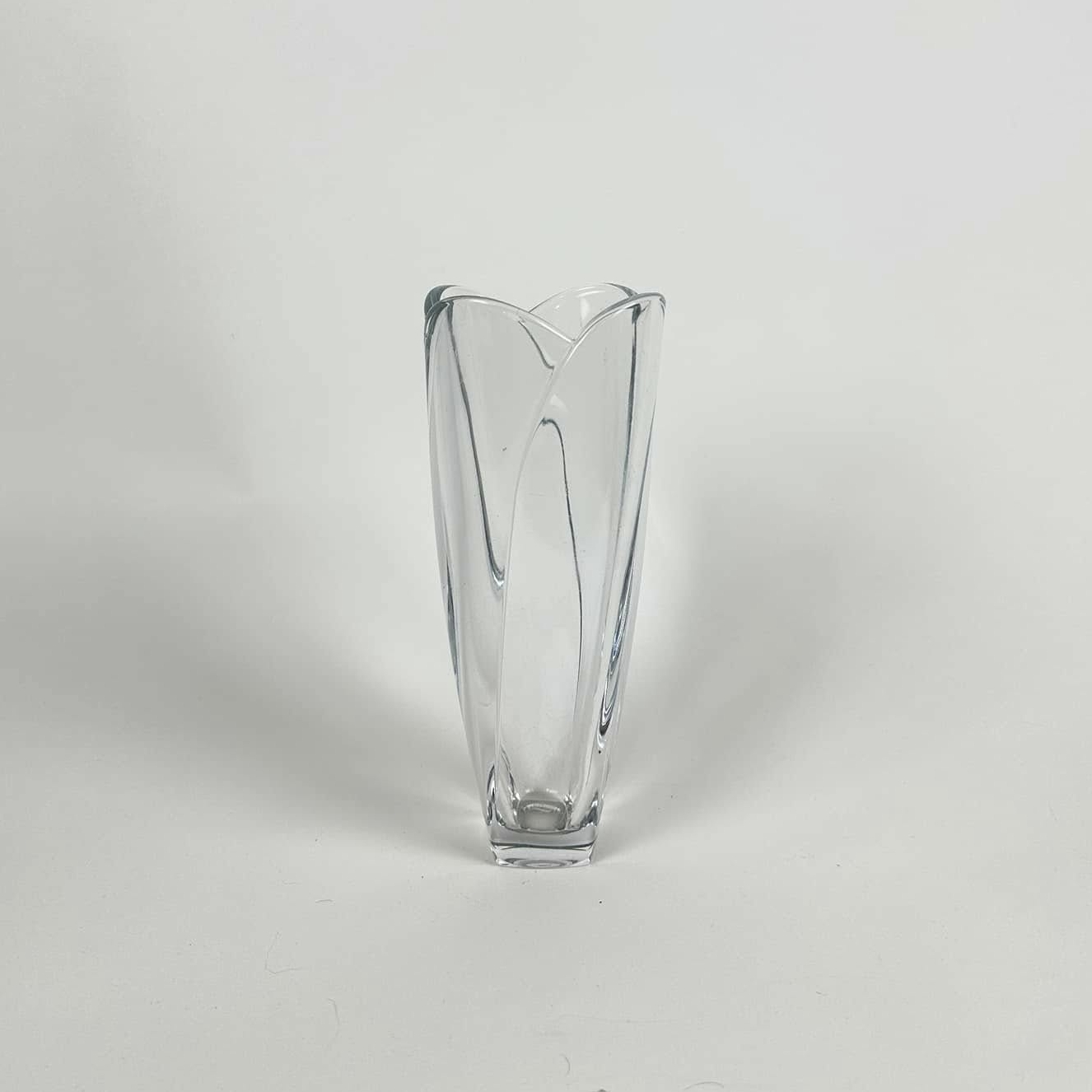 Ваза фігурна Пелюстки прозоре скло VA-588