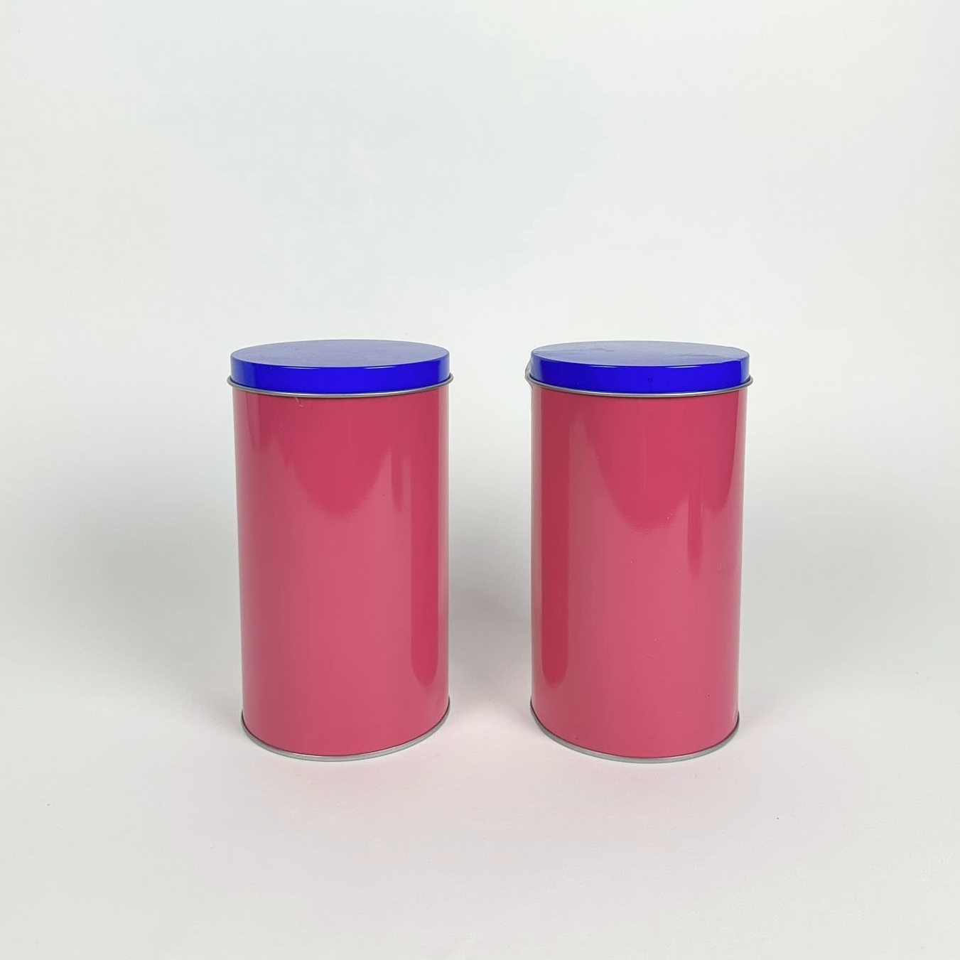 Банка для печива рожева/синя метал KB-082