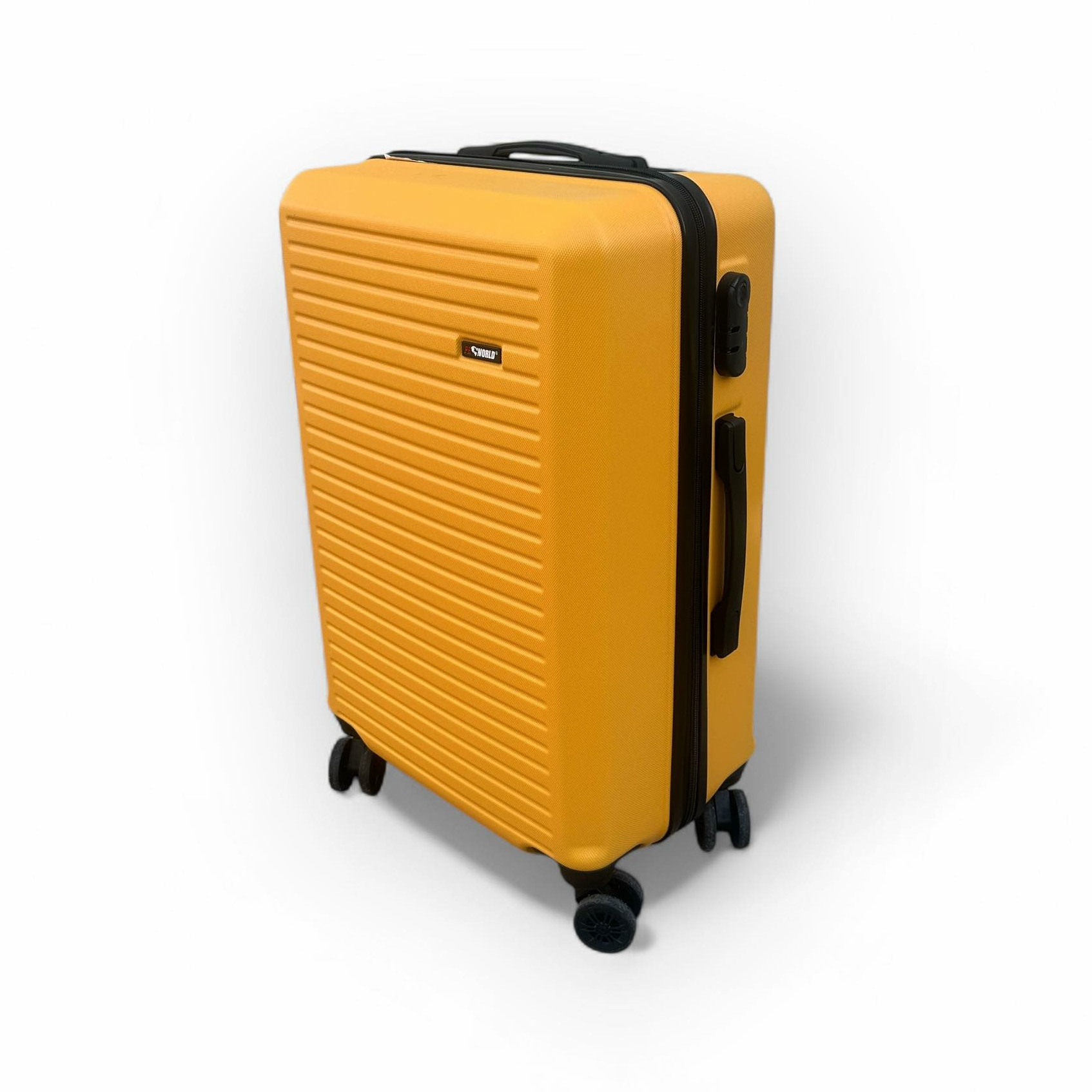 Валіза велика жовта пластик ML-046