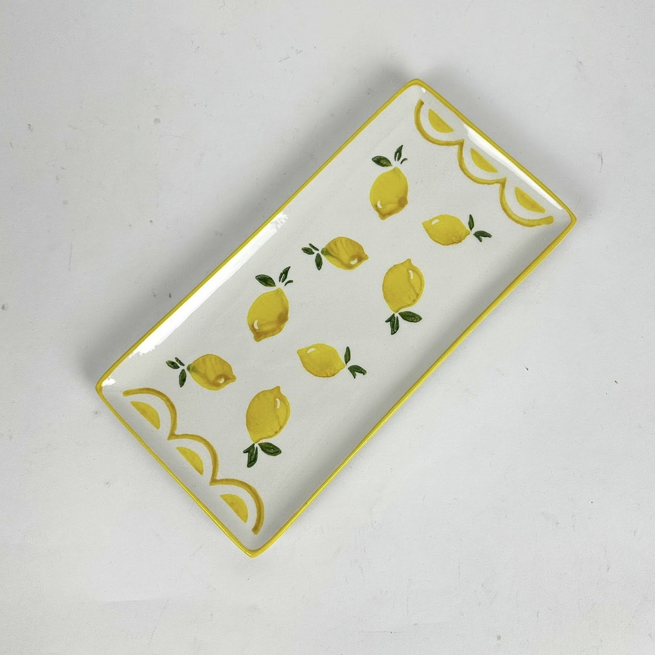 Блюдо прямокутне Лимони кераміка PS-112
