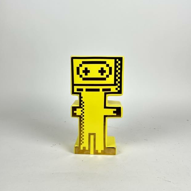 Ваза Робот жовта кераміка VA-599