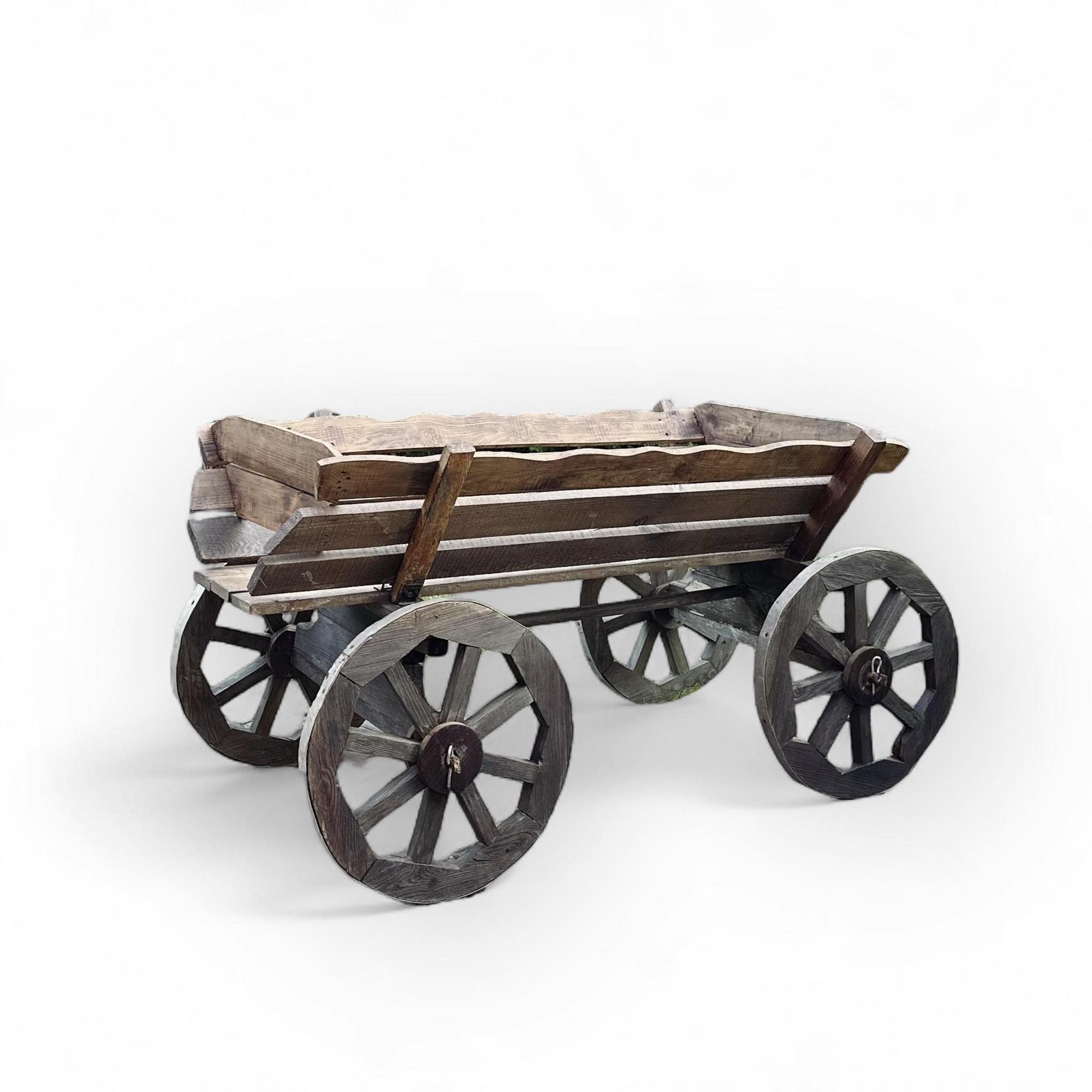 Віз дерев'яний малий старий етно т-коричневий
