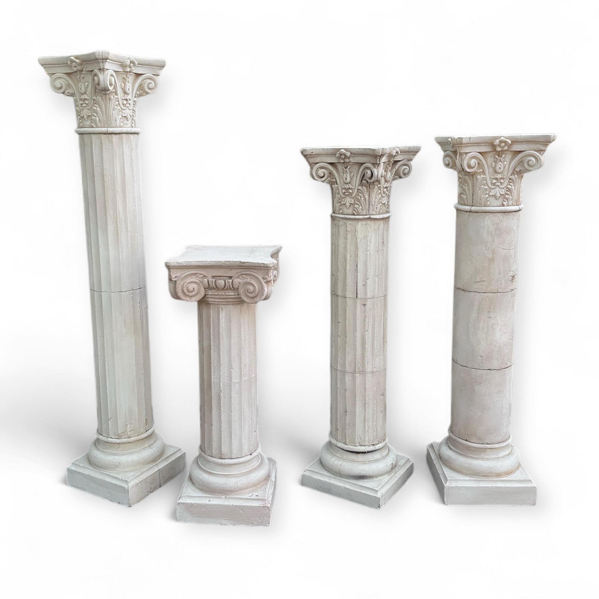 Колона класична з ефектом зістареності біло-бежева пінопласт DG-023