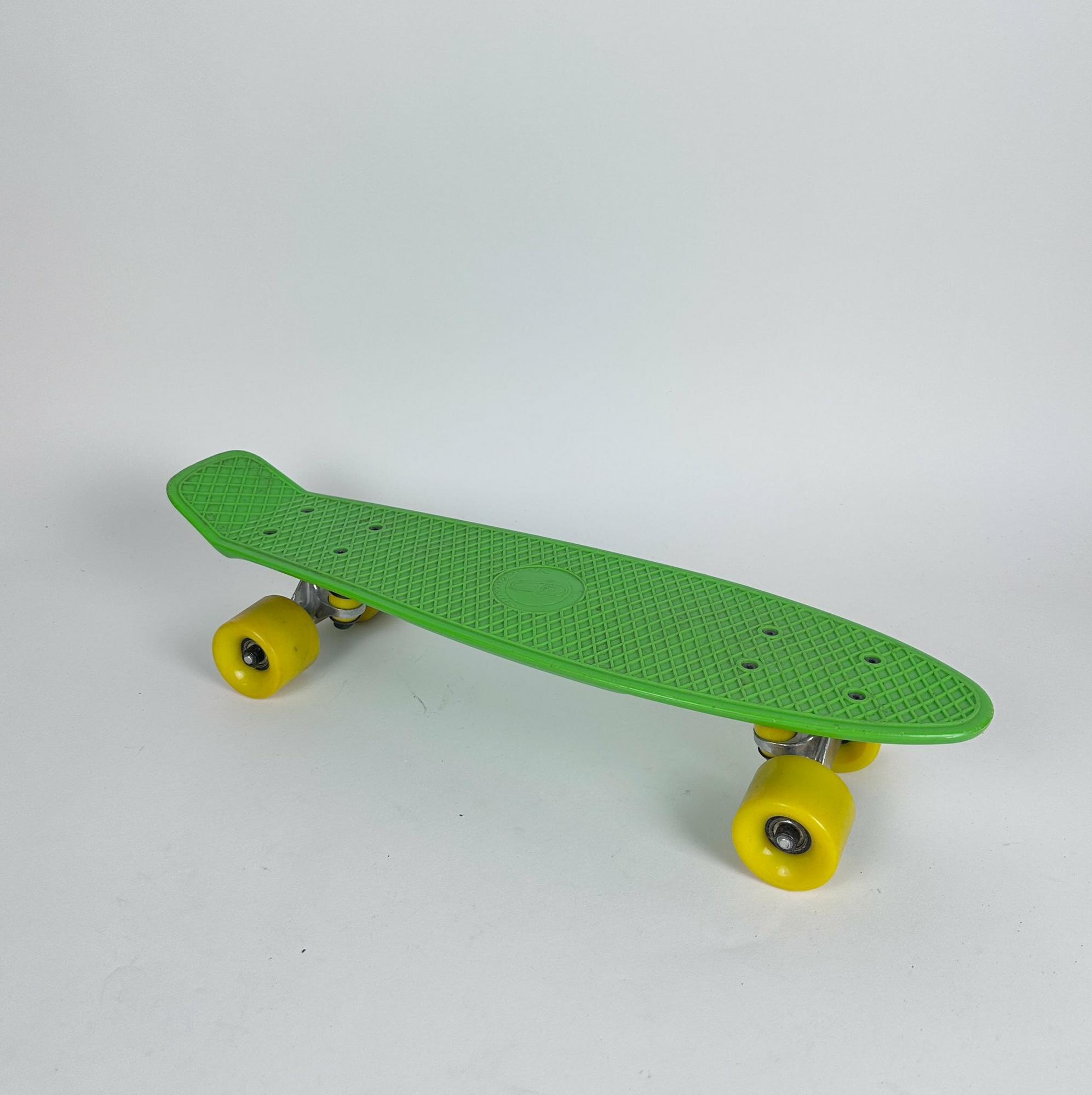 Скейт пенні борд салатовий з жовтими колесами