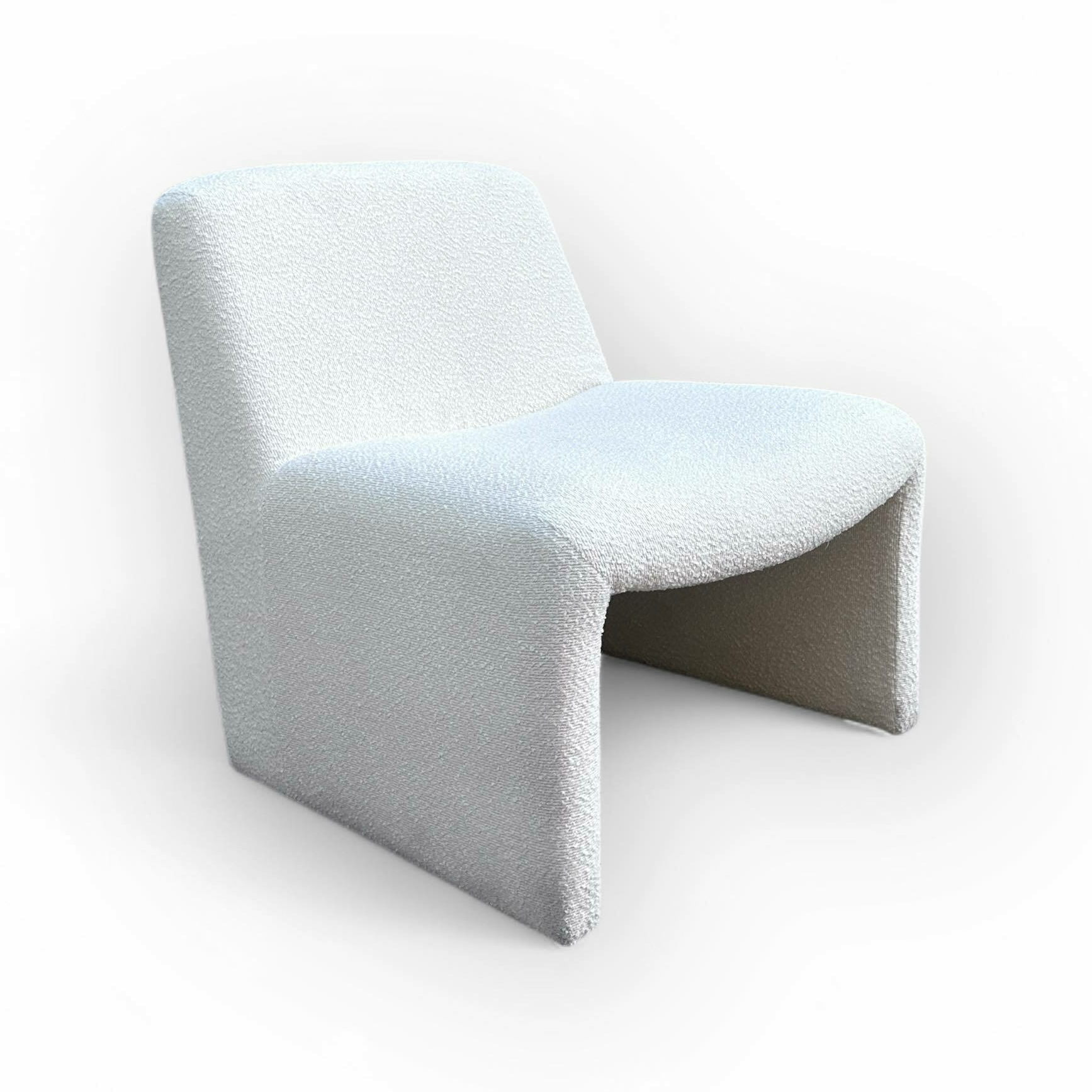 Крісло лаунж молочний букле CH-186