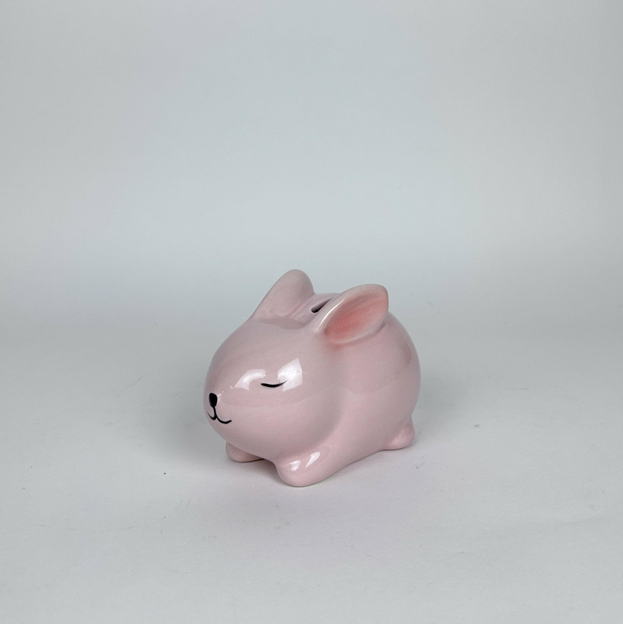 Скарбничка Кролик рожевий кераміка DE-694