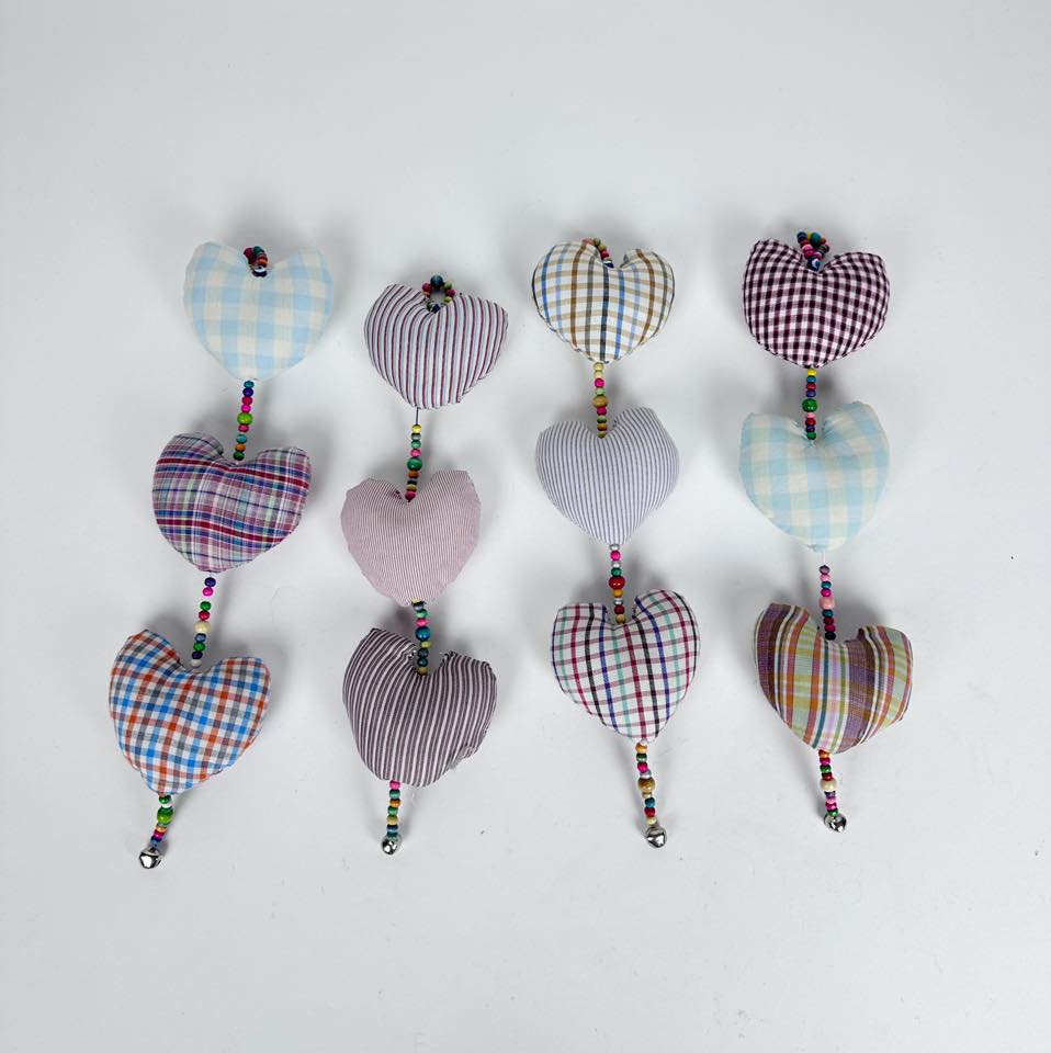 Декор підвісний Серця текстиль