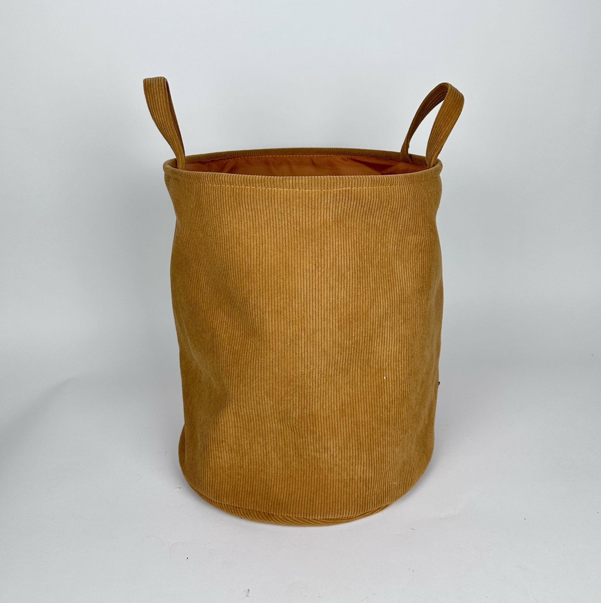 Кошик для речей/білизни з 2 ручками вельвет теракота BA-179