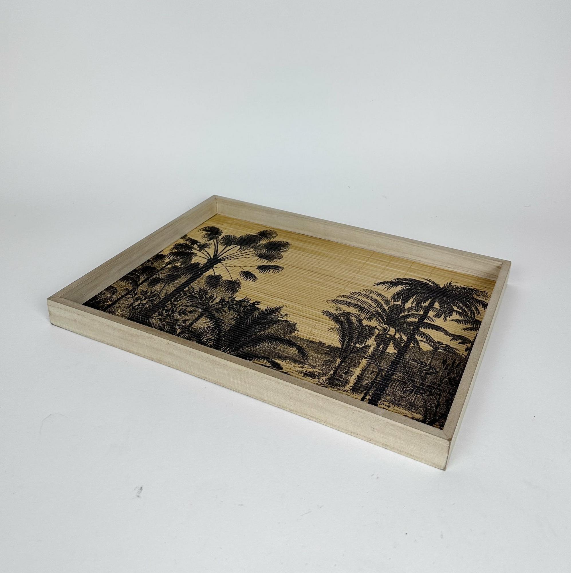 Піднос (таця) прямокутний принт бамбук TR-177