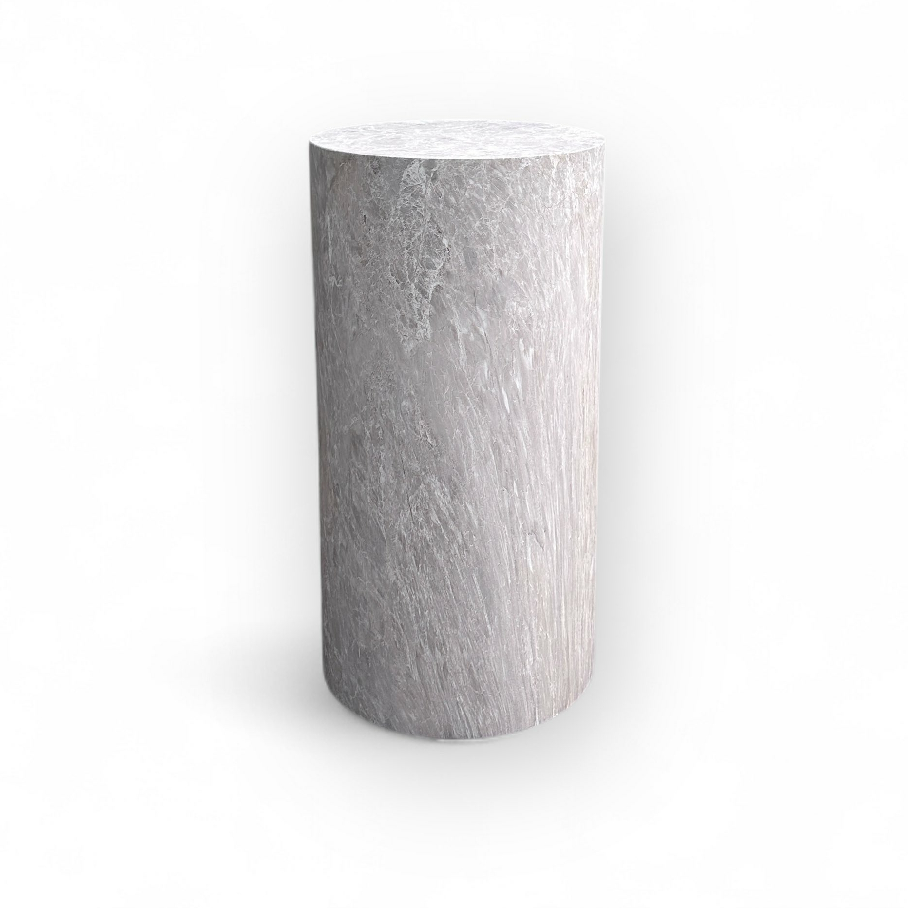 Підставка циліндр біло-сірий мармур TB-893