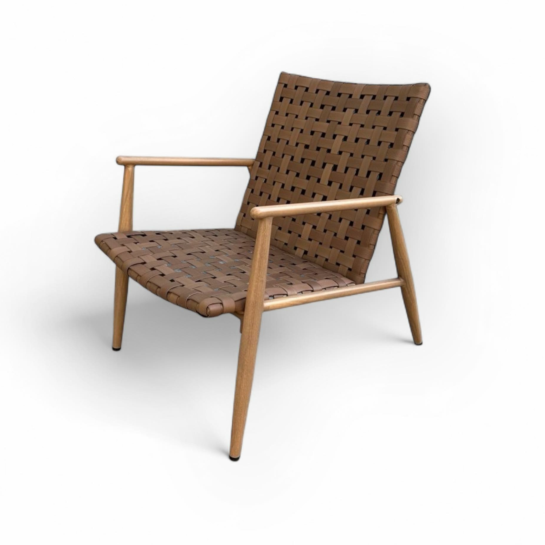 Крісло лаунж вуличне коричневе метал/петан CH-188