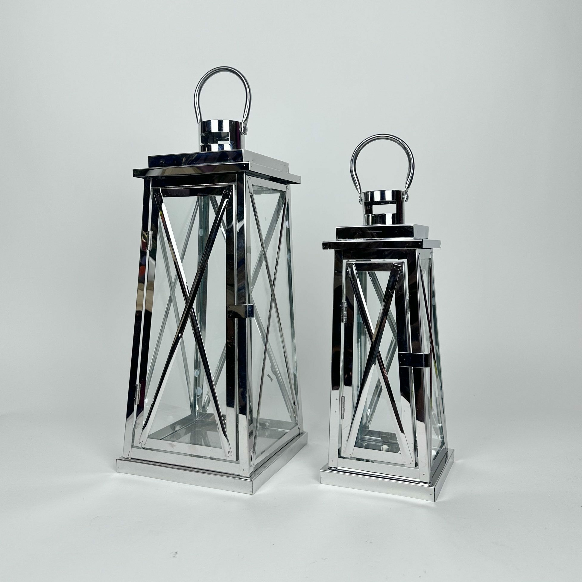 Ліхтар садовий метал хромCL-104