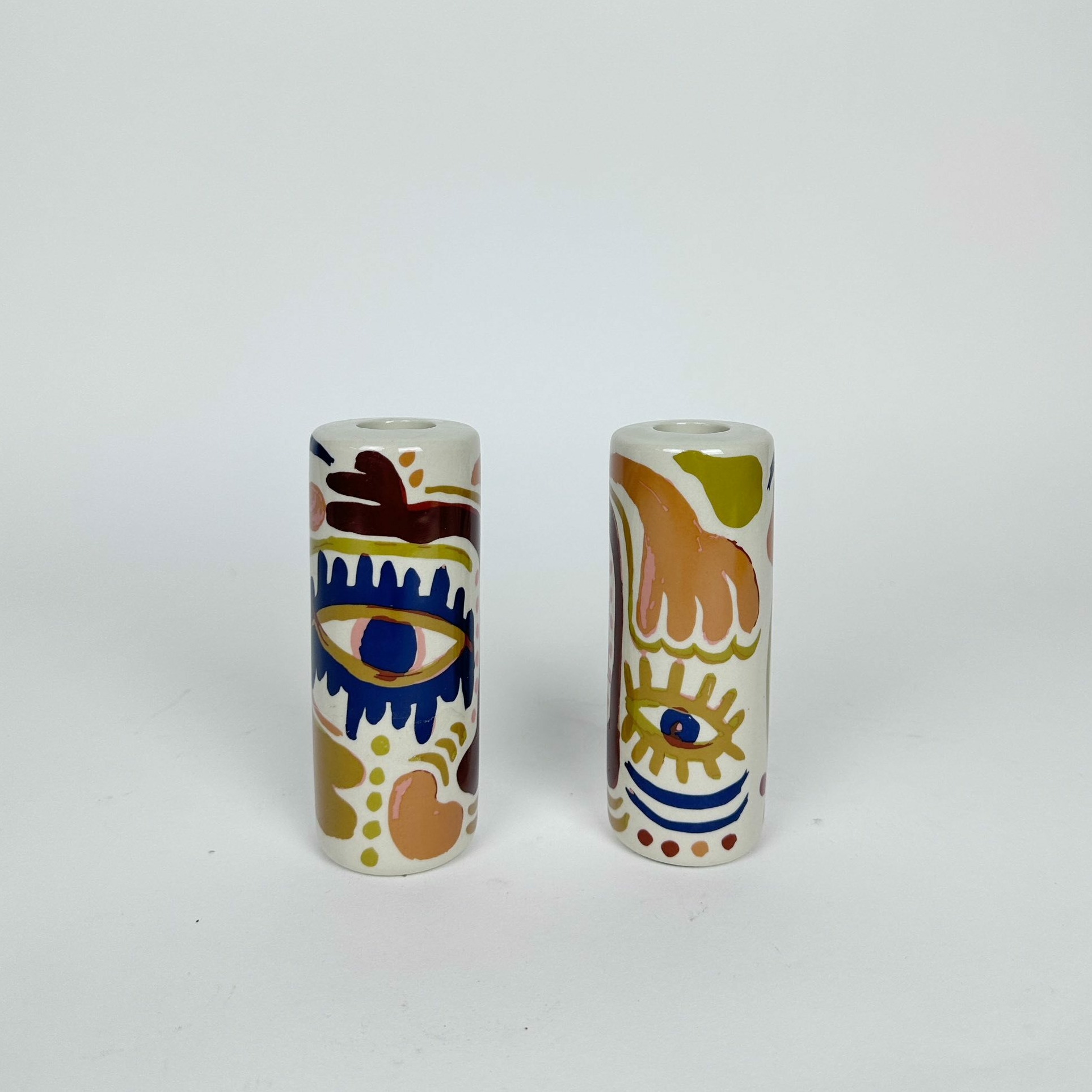 Підсвічник з абстрактним розписом кераміка CA-207