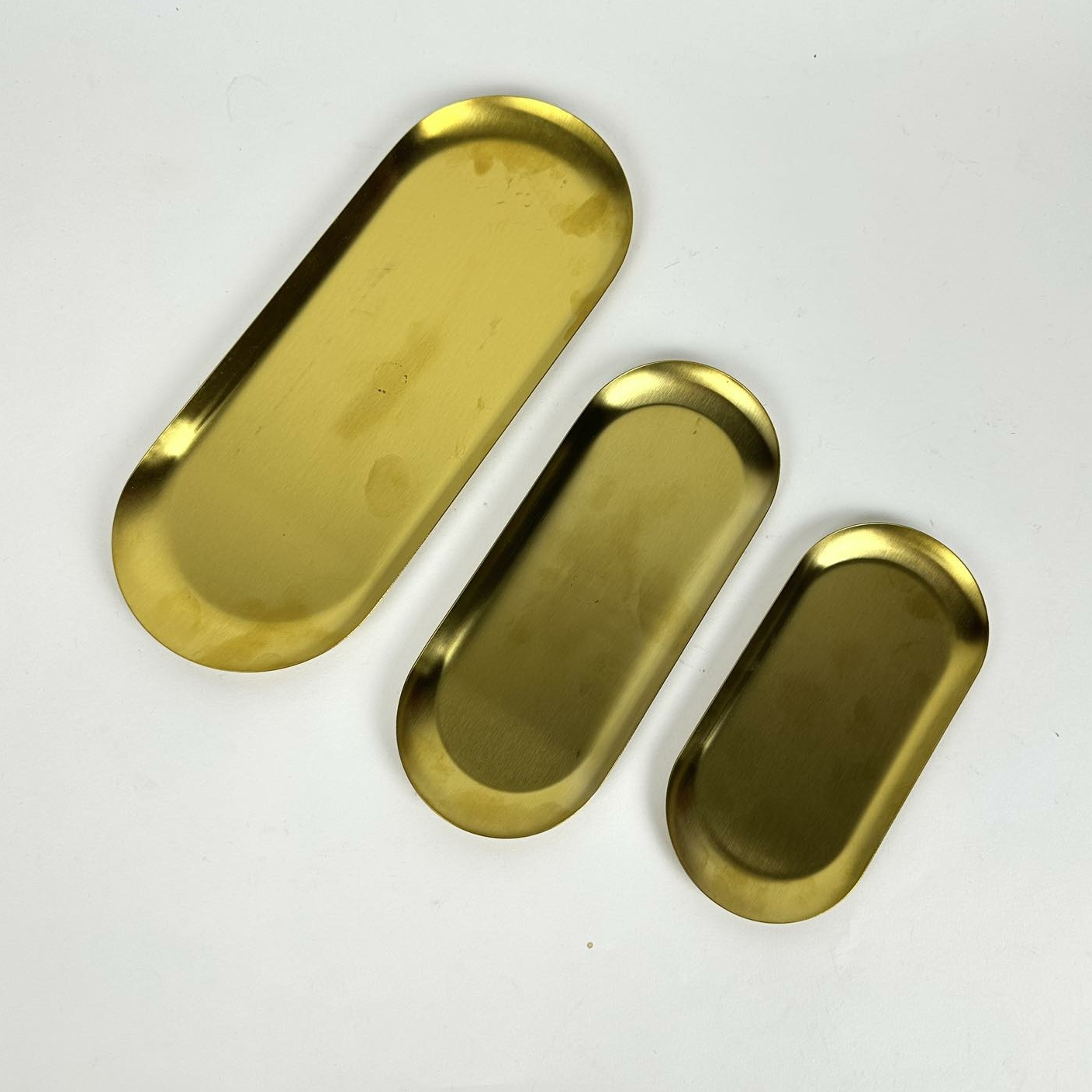 Піднос (таця) овальний золото метал TR-178