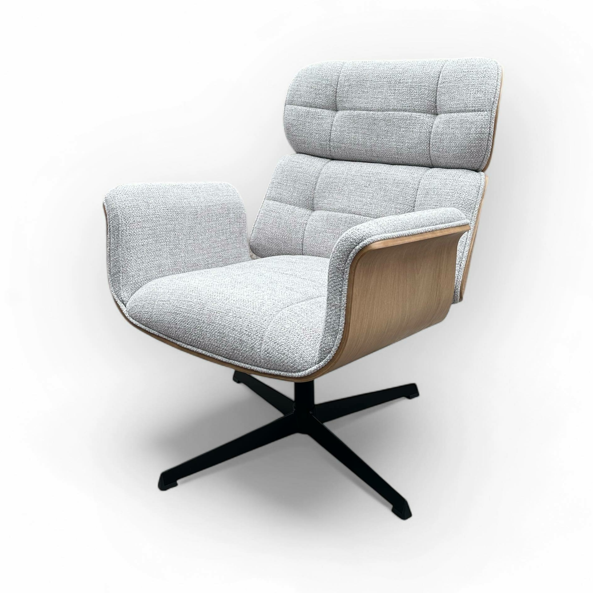 Крісло обертове бежево-сіре гнуте св-дерево CH-189