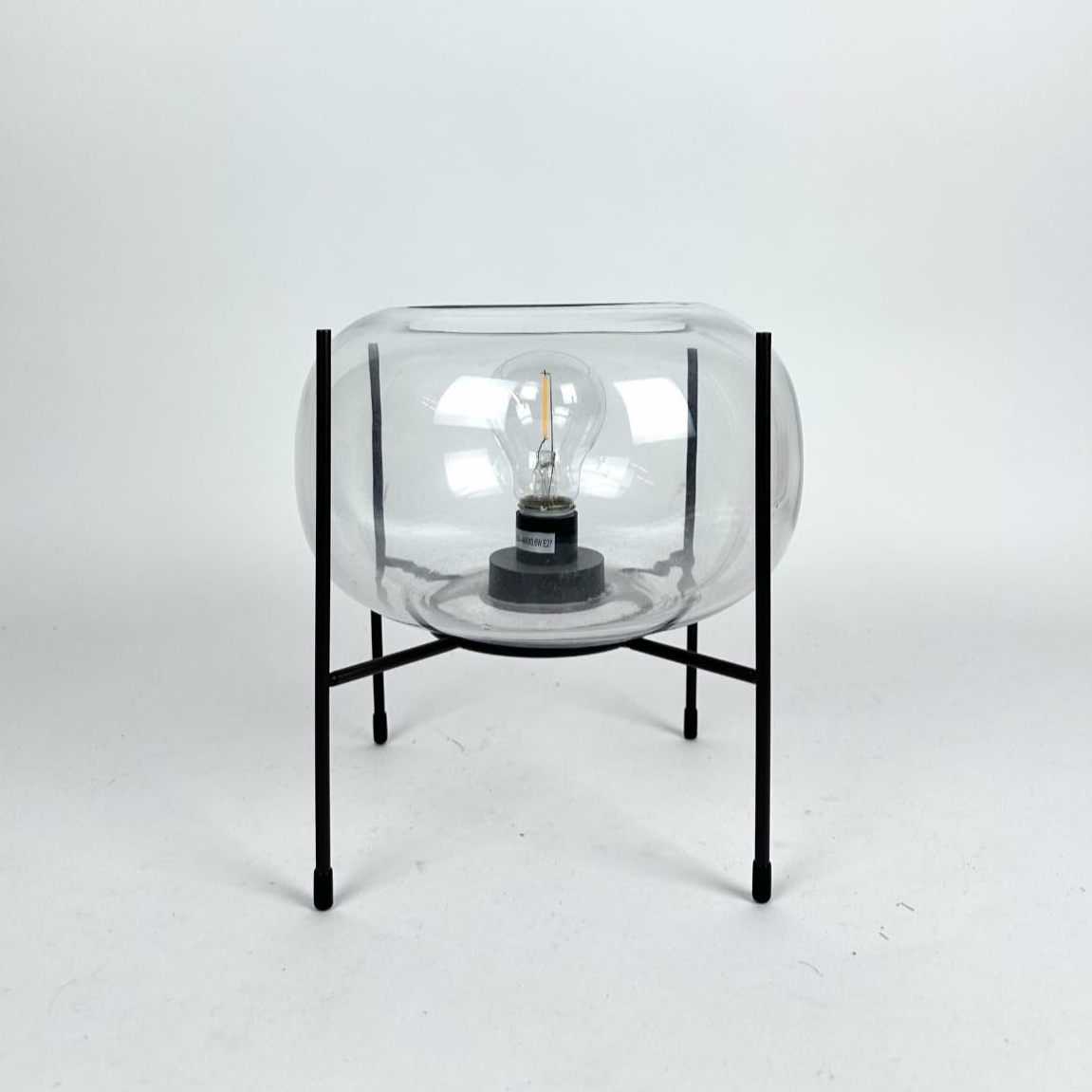 Лампа настільна прозора колба на підставці LT-348
