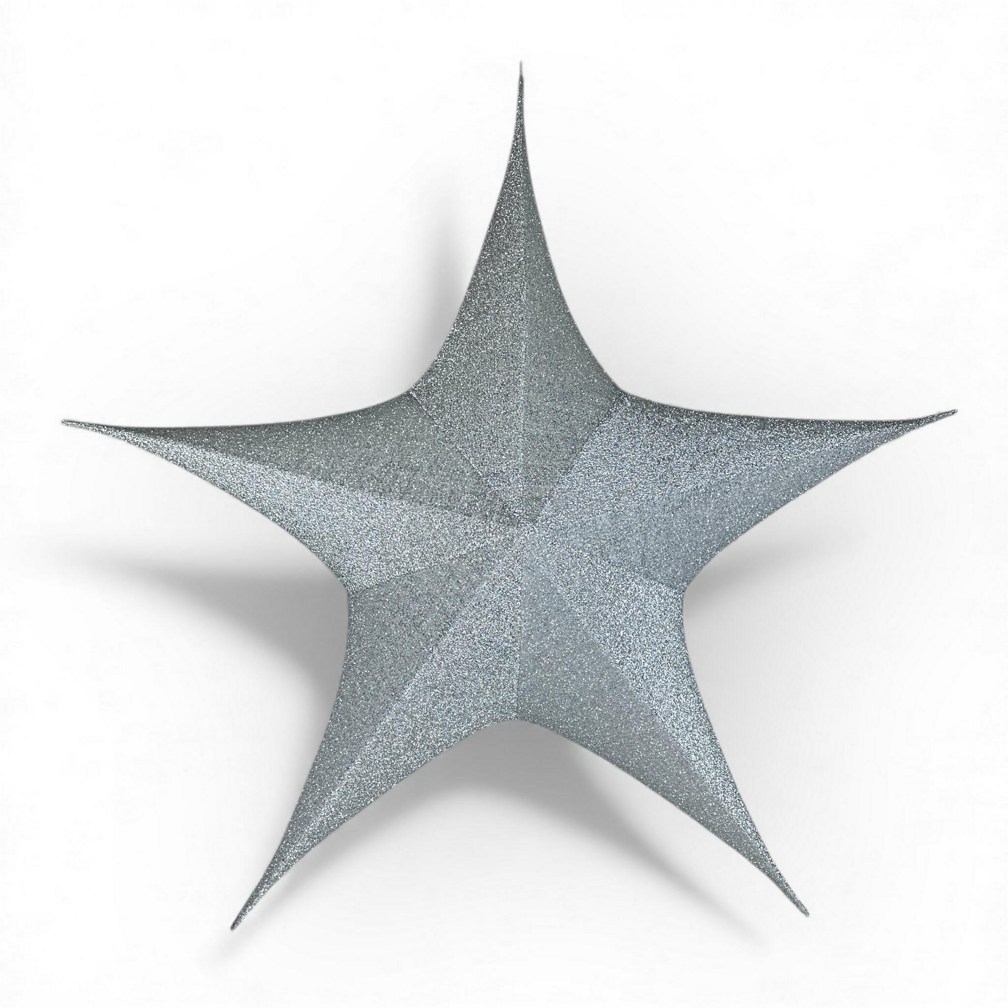 Зірка об'ємна підвісна світло-срібляста DG-027