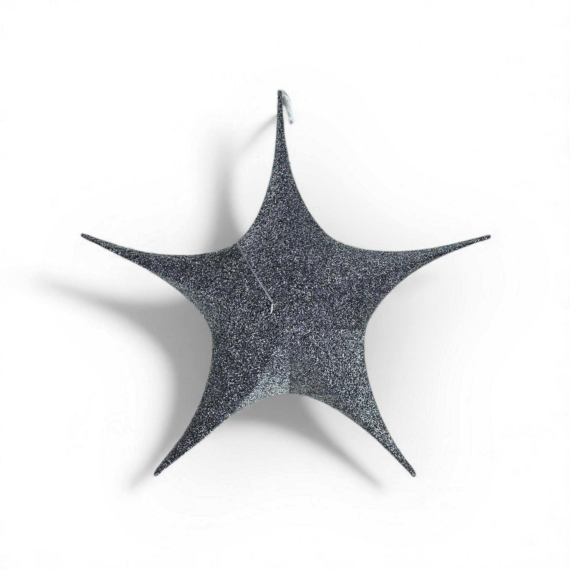 Зірка об'ємна підвісна темно-срібляста DG-028