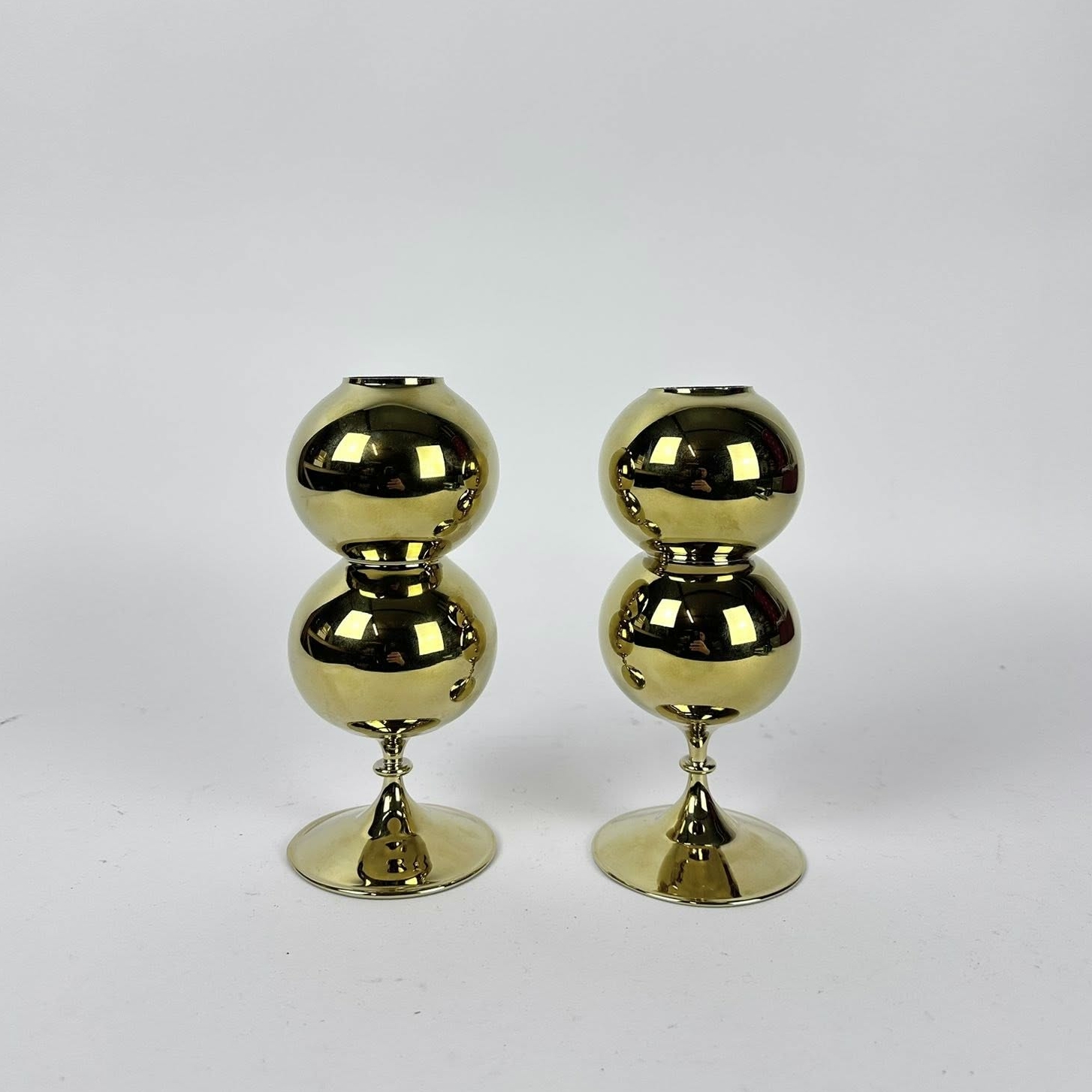 Ваза на ніжці 2 золото скло VA-633