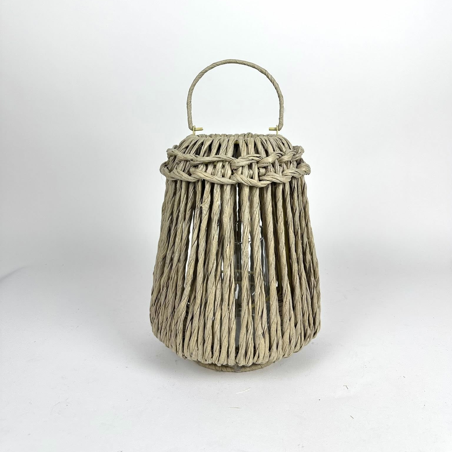 Ліхтар садовий плетений крафтовий шпагат CL-109