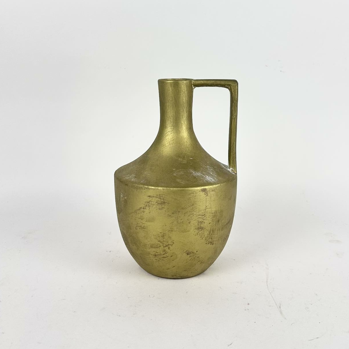 Ваза-глечик золото з потертостями кераміка VA-652