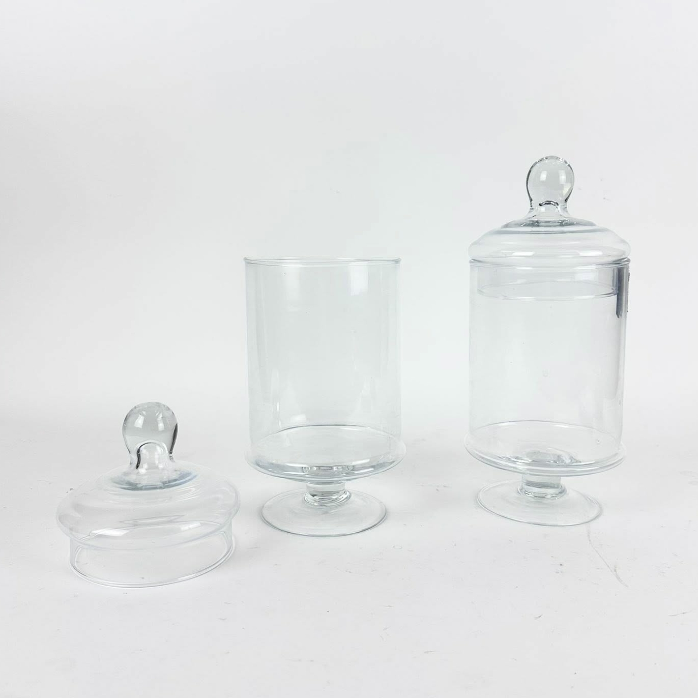 Ємність для солодощів з кришкою прозоре скло FP-056